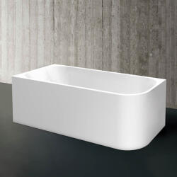 Florida Cada freestanding pe colt stanga, Maugli, alba din acril, 150x75 cm, Florida (50322050)
