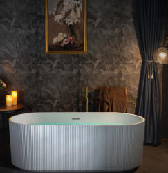 becrisa Cada freestanding ovală, alba din acril, 150X75cm, Calibra QB02, Becrisa (QGB02)