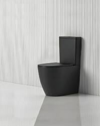 Bescrisa Vas WC cu rezervor și capac Rimless, 61 x 36, 5 x 84 cm, negru mat, Verdi S02010103PN (50322520)