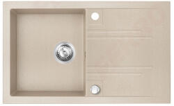 FERRO Chiuveta bucatarie granit Mezzo II, cu 1 cuva si picurator, 78X48cm Ferro (mezzo 78x48) Chiuveta