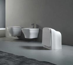Anahita Construction Vas WC suspendat Rimless cu capac Soft Close, 52 x 36, 5 x 32 cm, alb, Elegance, Anahita (LX1163)
