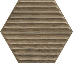 Paradyz Faianta SERENE BROWN HEX tip hexagon, lemn, rectificata, baie bucatarie 17.1x19.8cm Tubadzin (PARAF0915)