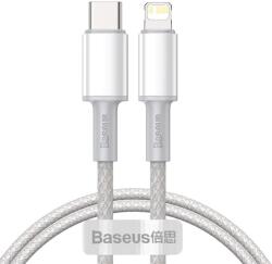 Baseus Baseushoz USB-C kábel Lightning , nagy sűrűségű fonott, 20 W, 5 A, PD, 1 m (fehér)