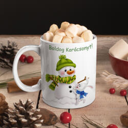  Karácsonyi bögre - Hóember és Nyuszi (1332)