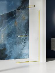 NEW TRENDY Smart Light Gold zuhanykabin fal walk-in 110 cm arany fényes/átlátszó üveg EXK-6730 (EXK6730)