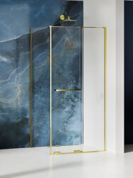 NEW TRENDY Smart Light Gold zuhanykabin 110x100 cm négyszögletes arany fényes/átlátszó üveg EXK-6695