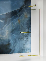 NEW TRENDY Smart Light Gold zuhanykabin fal walk-in 100 cm arany fényes/átlátszó üveg EXK-6729-WU (EXK6729WU)