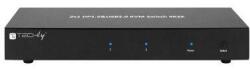 Techly IDATA DP-KVM2 KVM kapcsoló Fekete (IDATA-DP-KVM2) (IDATA-DP-KVM2)