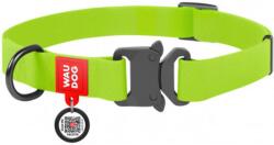 WAU DOG gyorskioldású csatos vízálló nyakörv, 25 mm széles, 31-49 cm hosszú, lime zöld