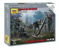 Zvezda German 120mm Mortar w/Crew makett figura 1: 72 (6268) (6268)