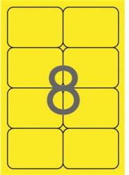 APLI Etikett, 99, 1x67, 7 mm, színes, kerekített sarkú, APLI, neon sárga, 160 etikett/csomag (LCA2874) - jatekotthon