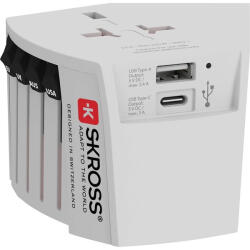 SKROSS MUVUSB-A-C USB/Type-C töltő bemenettel világutazó adapter (MUVUSB-A-C) - haztartasibolt