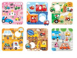 BANANA PANDA Joc Tip Puzzle Pentru Copii Si Bebelusi, , Match The Vehicles, 36 Piese, 6 Placi Formate Din 6 Piese Cu Vehicule - Banana Panda (bp49209) Puzzle