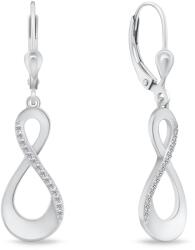 Brilio Silver Cercei de argint eleganți cu zirconii SILVER022
