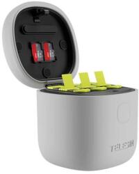 Telesin Allin box triple-channel charger + 3 batteries for GoPro Hero 12 / 11 / 10 / 9 (yellow) (GP-BTR-906)