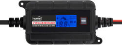 Somogyi Elektronic SMC20 SMART akkumulátortöltő, 6-12V/2A, digitális kijelző, csipeszes és sarus csatlakozó, IP65 (SMC20)