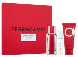 Salvatore Ferragamo Ferragamo Red Leather set: EDP 100 ml + șampon și gel de duș 100 ml + EDP 10 ml pentru bărbați