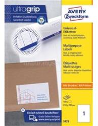 AVERY 3478 210x297mm univerzális 100db-os etikett (AVERY_3478) (AVERY_3478)