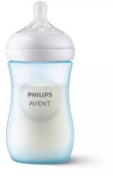 Philips Biberon Philips-Avent Natural Response Scy903/21 260Ml Debit 3 Tetina Fara Scurgeri +1 Luni Bleu (SCY903/21)