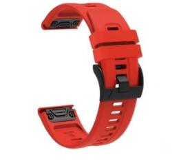 gigapack Garmin Fenix 8 51mm QuickFit csatlakozású 26mm szilikon pótszíj piros (GP-149233)