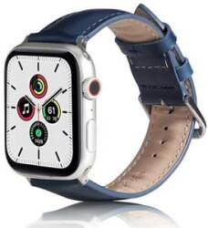 gigapack Apple Watch Series 10 42mm kicsi, bőr hatású szilikon pótszíj sötétkék (GP-142792) (GP-142792)