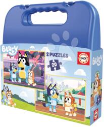 Educa Puzzle în valiză Bluey Case Educa 2x20 piese (EDU19966) Puzzle