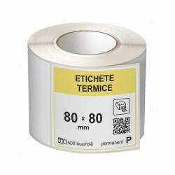 LabelLife Role etichete termice autoadezive 80x80 mm, 500 etichete rola (ER13R80X80CA)