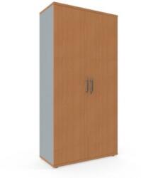  Dulap inalt Viva, 179 x 90 x 42 cm, cu usi, fag/gri M1250046 Dulap arhivare