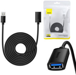 Baseus AirJoy Series USB-A Apa - USB-A Anya 3.0 Hosszabbító Kábel - 5 m, Fekete
