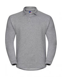 Russell Europe Uniszex hosszú ujjú galléros póló munkaruha Russell Europe Heavy Duty Collar Sweatshirt M, Világos Oxford