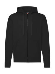 Fruit of the Loom Férfi kapucnis hosszú ujjú pulóver Fruit of the Loom Classic Hooded Sweat Jacket 4XL, Fekete