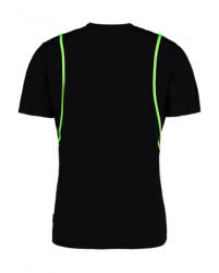 Kustom Kit Férfi rövid ujjú póló Kustom Kit Regular Fit Cooltex Contrast Tee S, Fekete/Fluorescent Lime zöld