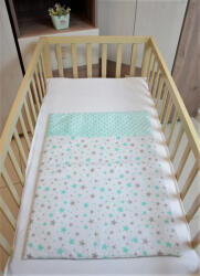 Baby Guru babapléd 50x70cm menta csillagos minky-pamut