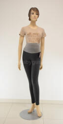 Mommy Style pamut leggings sötétszürke L