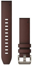 Garmin Curea Garmin QuickFit de 22 mm, piele, maro, cataramă metalică (Fenix 7X/6X/5X, Tactix, etc. )