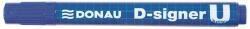 DONAU Alkoholos marker, 2-4 mm, kúpos, DONAU "D-signer U", kék (D7371K) - kecskemetirodaszer