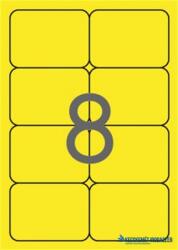 APLI Etikett, 99, 1x67, 7 mm, színes, kerekített sarkú, APLI, neon sárga, 160 etikett/csomag (LCA2874) - kecskemetirodaszer