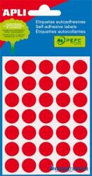 APLI Etikett, 13 mm kör, kézzel írható, színes, APLI, piros, 175 etikett/csomag (LCA2057) - kecskemetirodaszer