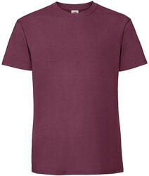 Fruit of the Loom Csomag akciós póló (minimum 5 db) Férfi póló Rövid ujjú Fruit of the Loom Ringspun Premium T - 2XL, Burgundi vörös