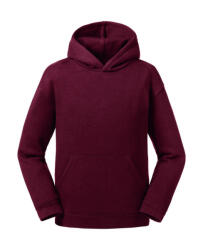 Russell Gyerek kapucnis hosszú ujjú pulóver Russell Europe Kids' Authentic Hooded Sweat XL (140/9-10), Burgundi vörös