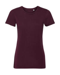 Russell Europe Női rövid ujjú organikus póló Russell Europe Ladies' Pure Organic Tee S, Burgundi vörös