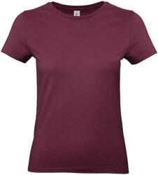 B and C Női rövid ujjú póló B&C #E190 /women T-Shirt -2XL, Burgundi vörös