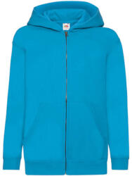 Fruit of the Loom Gyerek Pulóver Kapucnis Hosszú ujjú Fruit of the Loom Classic Hooded Sweat Jacket Kids - 152 (12-13), Azur kék