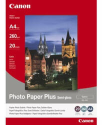Canon Photo Paper Plus Semi-Glossy, SG-201, fotópapír, félfényes, szatén 1686B018, fehér, 20x25cm, 8x10", 260 g/m2, 20 db, 20 db