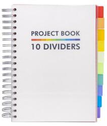 Pukka Pad Caiet cu spirală, B5, cu linii, 200 de foi, PUKKA PADS "White Project Book", alb 9603-PB (9603-PB)