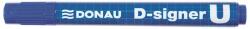 DONAU Marker cu alcool, 2-4 mm, conic, DONAU "D-signer U", albastru 7371001-10PL (7371001-10PL)