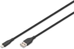 ASSMANN USB Lightning Töltő/adat Fekete 50cm AK-600108-005-S (AK-600108-005-S)