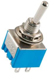  Billenőkapcsoló, 2 áramkör - 3 állás beép. : 6 mm, beépíthető billenőkapcsoló (SOM-ST 305)