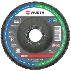 Würth Lamellás csiszolótárcsa acélhoz és nemesacélhoz, RED LINE, 125 mm, 40-es (WURTH-0579580324)
