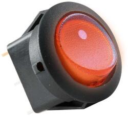  12 V-os világítós billenőkapcsoló, 1 áramkör - 2 állás, beép. : ? 20 mm, piros LED (SOMO (SOM-AK 11)